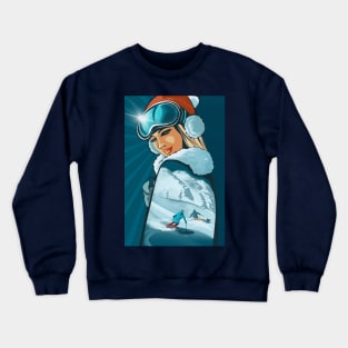 Retro Ski Bunny Crewneck Sweatshirt